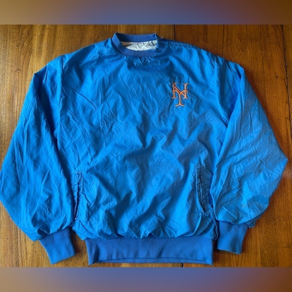 Vintage Jackets & Blazers - Vintage 80s New York Mets Pullover Windbreaker